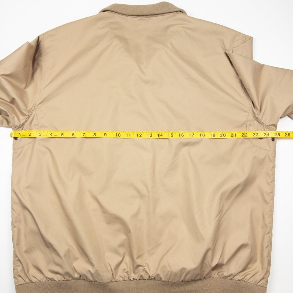 Peter Millar Bomber Jacket Men's Large Full Zip Lined Beige Golf Windbreaker - Picture 13 of 16